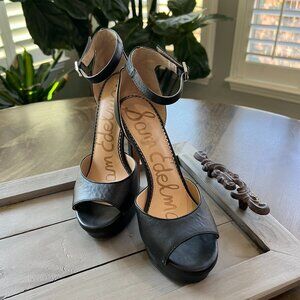 Sam Edelman Platform Heels with Peep Toe and Ankle Strap